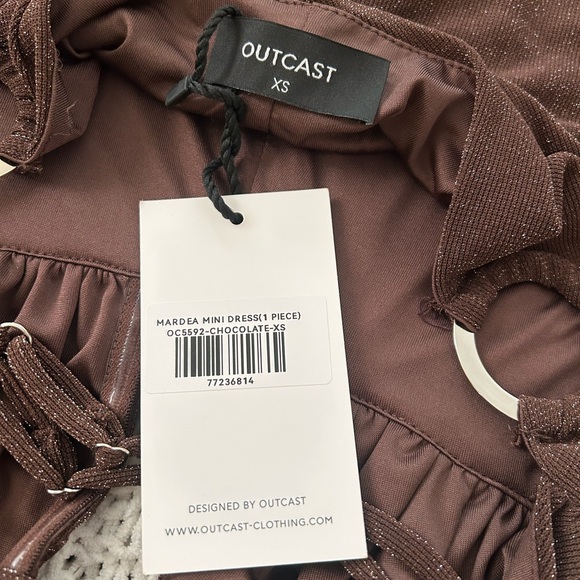 Outcast Brown Halter Mini Dress - Picture 4 of 4